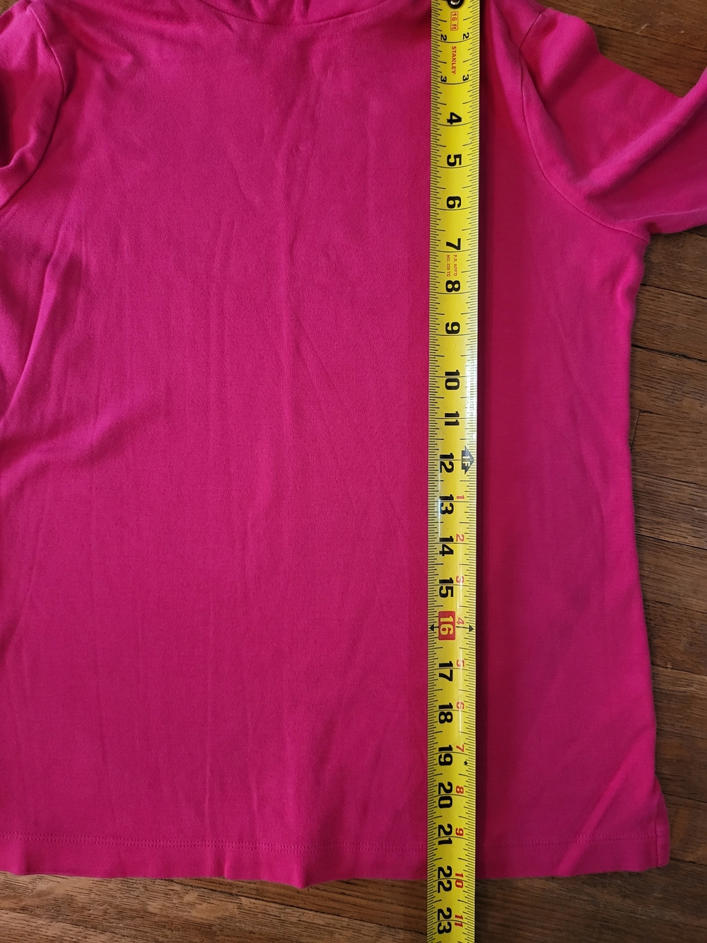 Lands' End Hot Shaped Fit Pink Turtleneck Long Sleeve Top - Picture 4 of 5